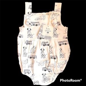 Kate Quinn Dalmatian bubble bodysuit/one-piece. NWT. Size 6-12 months.